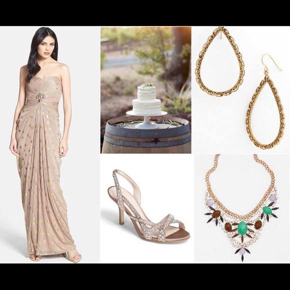 Adrianna Papell EUC flattering strapless gown - Picture 2 of 8